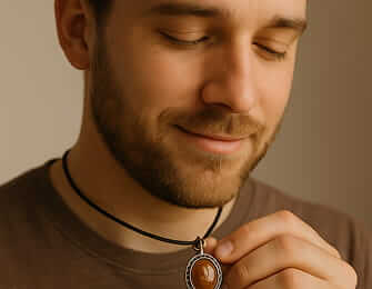 Man wearing a pendant