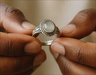 Close up of a ring