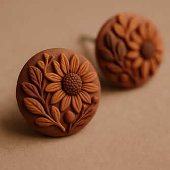 A sunflower earrings
